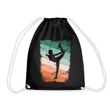 Ballett Ballerina Tänzerin - Turnbeutel - Schwarz - Vorne