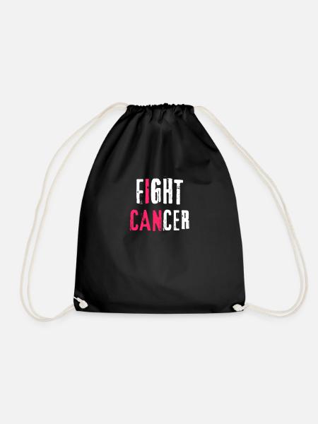 Fight Cancer Krebs Krankenhaus Chemo Therapie - Turnbeutel - Schwarz
