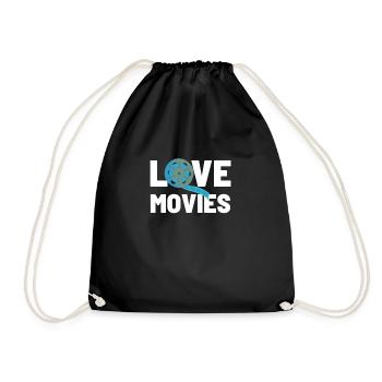 Kino Film filmrolle fernsehen filmstar retro - Turnbeutel - Schwarz - Vorne