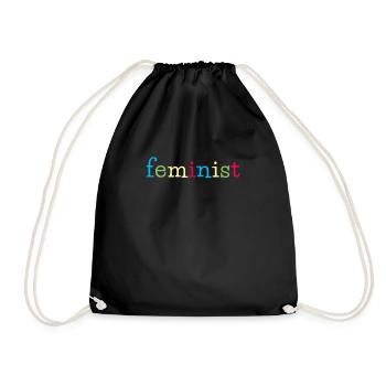 féminisme égalité des sexes - Sac de sport léger - noir - Devant
