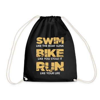 Triathlon - Triathlète - Sac de sport léger - noir - Devant