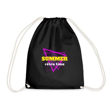summer années 80 rétro time - Sac de sport léger - noir - Devant