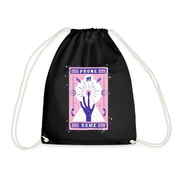 E.T. The Extra-Terrestrial Finger Phone Home - Drawstring Bag - black - Front