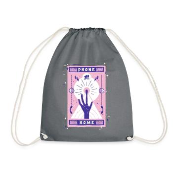 E.T. The Extra-Terrestrial Finger Phone Home - Drawstring Bag - grey - Front
