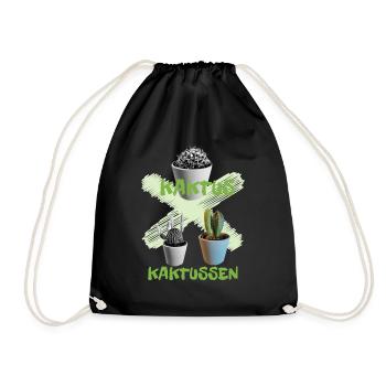 I love clothes / Kaktus - Turnbeutel - Schwarz - Vorne