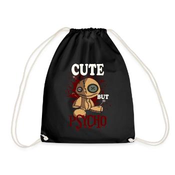 MIGNON MAIS PSYCHO Vaudou - Poupée - Sac de sport léger - noir - Devant
