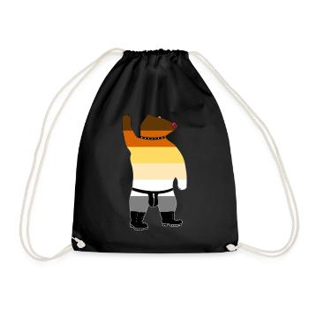 Gay Bear - Drawstring Bag - black - Front