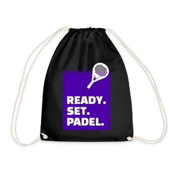 Énoncé de jeu de padel Tournoi d’entraînement Raquette Padel - Sac de sport léger - noir - Devant
