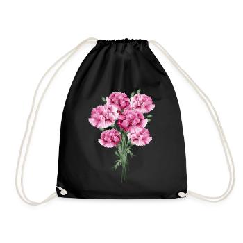 fascinant bouquet rose d’œillets - Sac de sport léger - noir - Devant