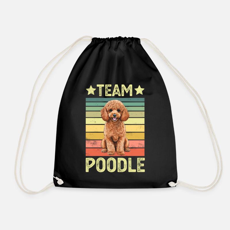 Hund Pudel - Turnbeutel - Schwarz