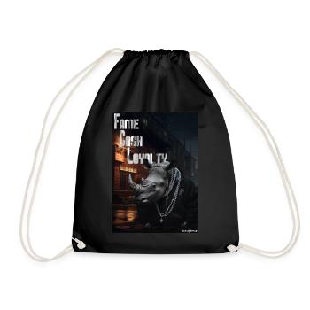 Fame Cash Loyalty Ghetto Gangster - Drawstring Bag - black - Front