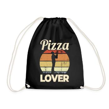 Pizza Eater - Drawstring Bag - black - Front