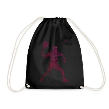 Pickleball Racquetball Pickleball Games Men - Drawstring Bag - black - Front