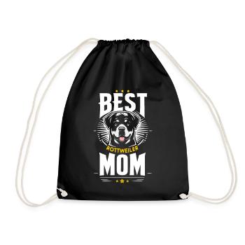 best mom , meilleure maman de rottweiler - Sac de sport léger - noir - Devant