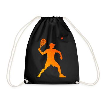 Men's Racquetball Games Pickleball Racquetball - Drawstring Bag - black - Front