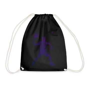 Men's Racquetball Games Pickleball Games - Drawstring Bag - black - Front