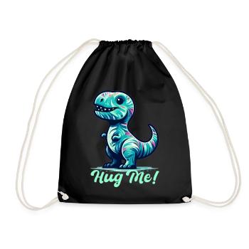 T-Rex Umarme mich Umarmen Geschenk - Turnbeutel - Schwarz - Vorne