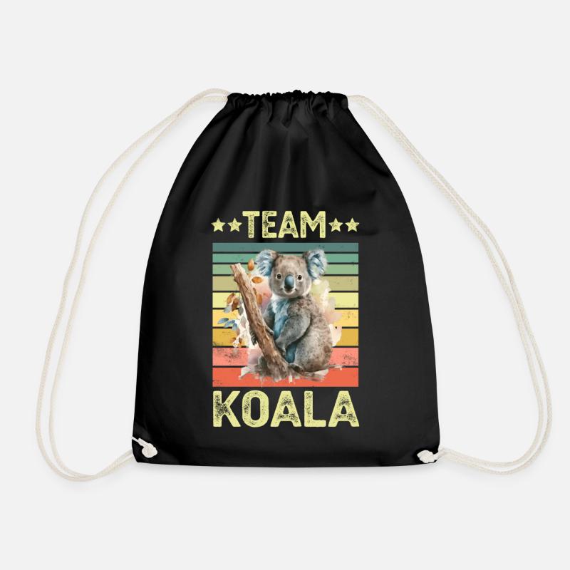 Koala Koalabär - Turnbeutel - Schwarz