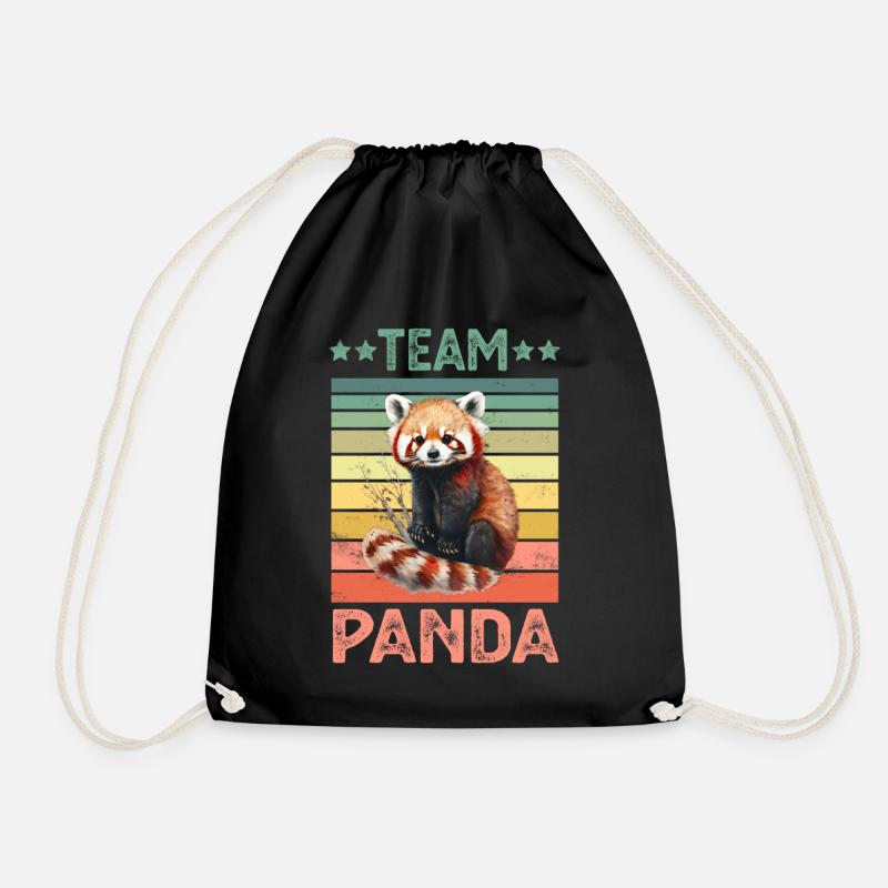 Roter Panda - Turnbeutel - Schwarz