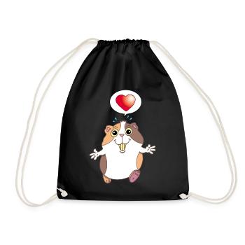Hamster mignon - Sac de sport léger - noir - Devant