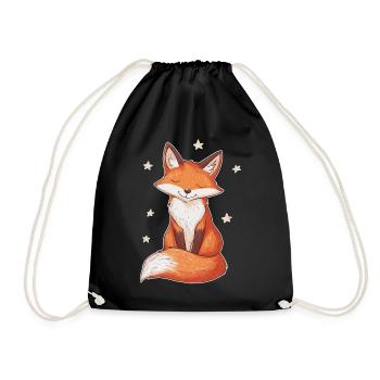 Renard et étoiles - Sac de sport léger - noir - Devant