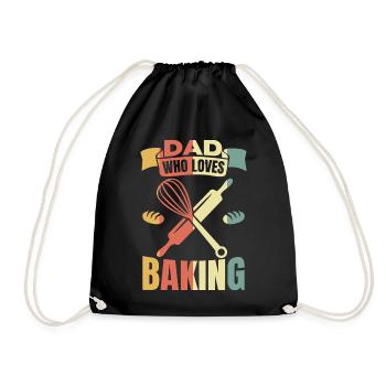 Baker Father - Drawstring Bag - black - Front