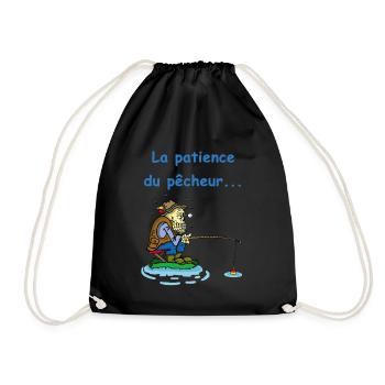 La patience du pêcheur - Sac de sport léger - noir - Devant