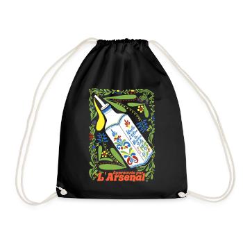 Olive Oil with Salted Butter Toulon - Drawstring Bag - black - Front