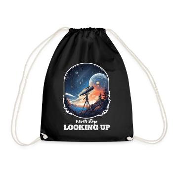 Astronaute et Espace Message Positif et Motivant - Sac de sport léger - noir - Devant