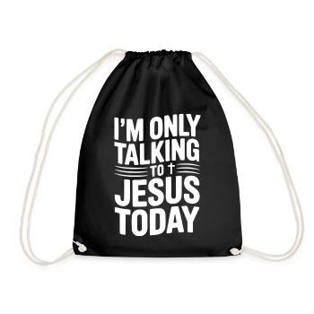 Je ne parle qu’à Jésus aujourd’hui - Sac de sport léger - noir - Devant