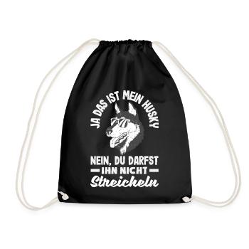 Drôle Husky Husky Propriétaire Husky Propriétaire Cadeau - Sac de sport léger - noir - Devant