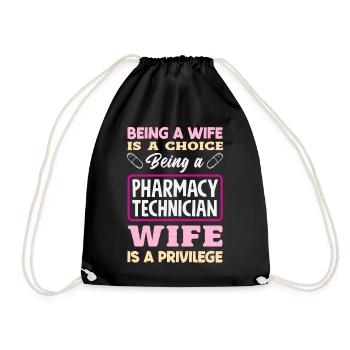 Pharmacist Pharmaceutical Technical - Drawstring Bag - black - Front