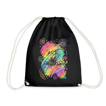 Gribouillis Art en cours - Sac de sport léger - noir - Devant