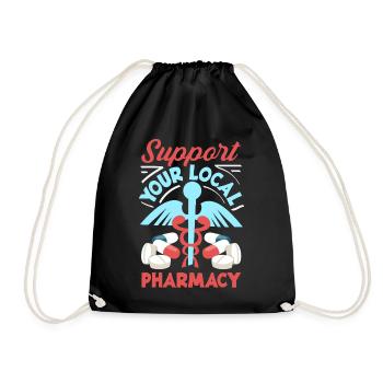 Apotheker Pharmazeutisch-technischer - Turnbeutel - Schwarz - Vorne