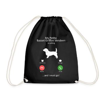 Mon petit basset griffon vendeen appelle le chien - Sac de sport léger - noir - Devant