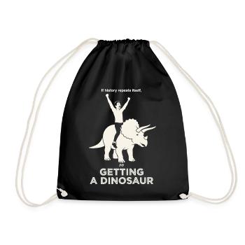 L’histoire se répète Drôle de Cavalier de Dinosaures - Sac de sport léger - noir - Devant