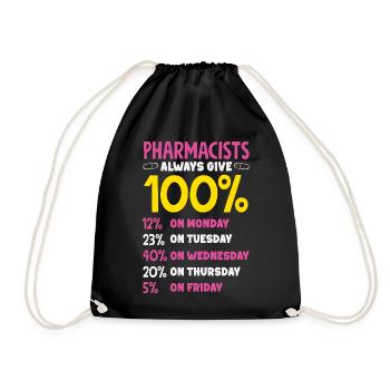Pharmacist Pharmaceutical Technical - Drawstring Bag - black - Front