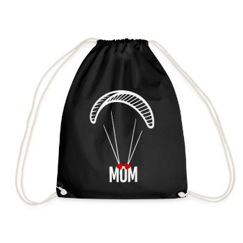 Conception de cœur parachute Mom Parachute - Sac de sport léger - noir - Devant