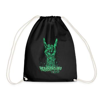 Hand Rock Neon Factory Live - Drawstring Bag - black - Front