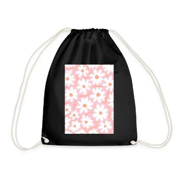 Marguerites roses - Sac de sport léger - noir - Devant