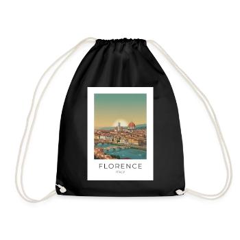 Dusk over Florence Cathedral - Drawstring Bag - black - Front