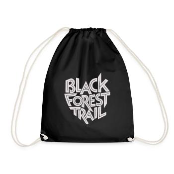 Black Forest Trail Typografie Logo - Turnbeutel - Schwarz - Vorne