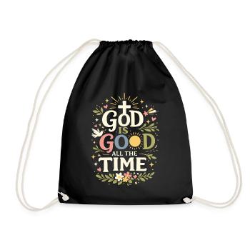 Dieu est bon en tout temps dans la foi chrétienne - Sac de sport léger - noir - Devant