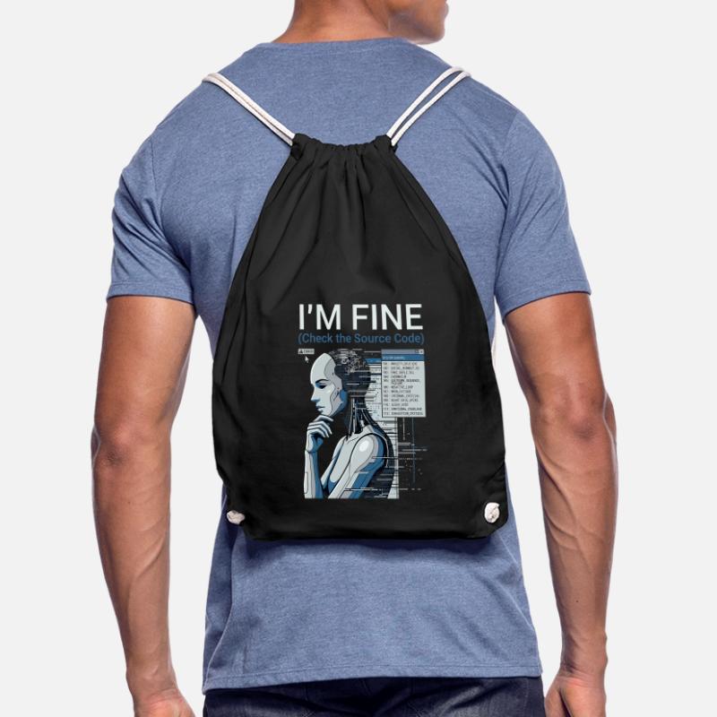 Check The Source Code Drawstring Bag