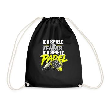 Ich spiele Padel statt Tennis - Turnbeutel - Schwarz - Vorne