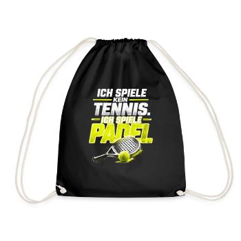 Ich spiele kein Tennis, ich spiele Padel - Turnbeutel - Schwarz - Vorne