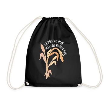 Le Roseau Plie Mais Ne Rompt Pas - Résilience - Sac de sport léger - noir - Devant