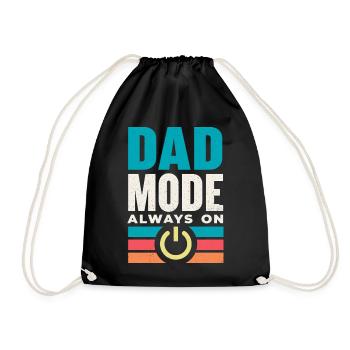 Mode papa toujours activé - Sac de sport léger - noir - Devant
