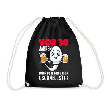 Vor 30 Jahren Der Schnellste - Turnbeutel - Schwarz - Vorne