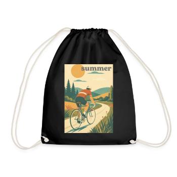 The Ride — Golden Path/summer - Drawstring Bag - black - Front